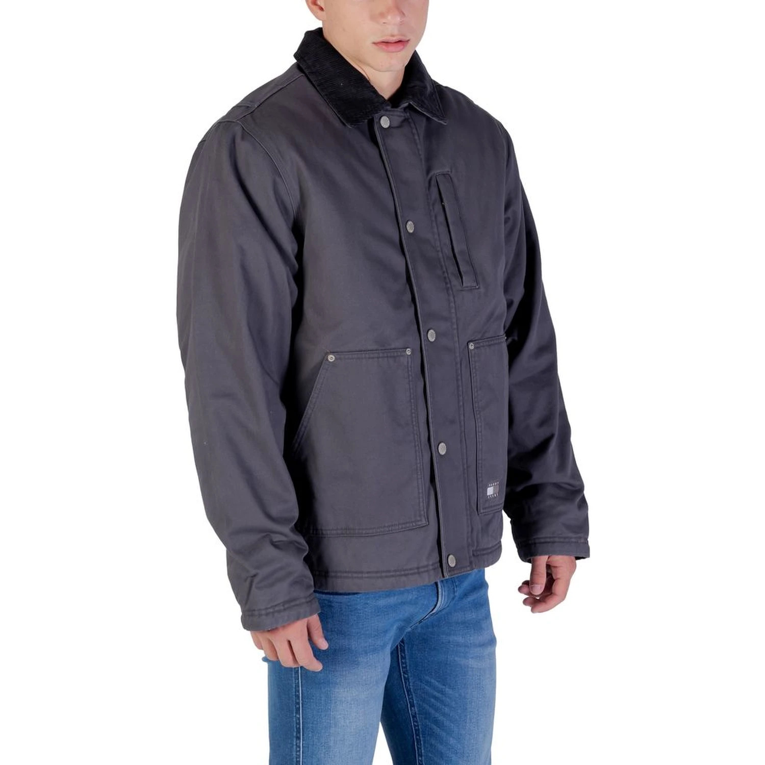 Gray Recycled Cotton Denim Jacket