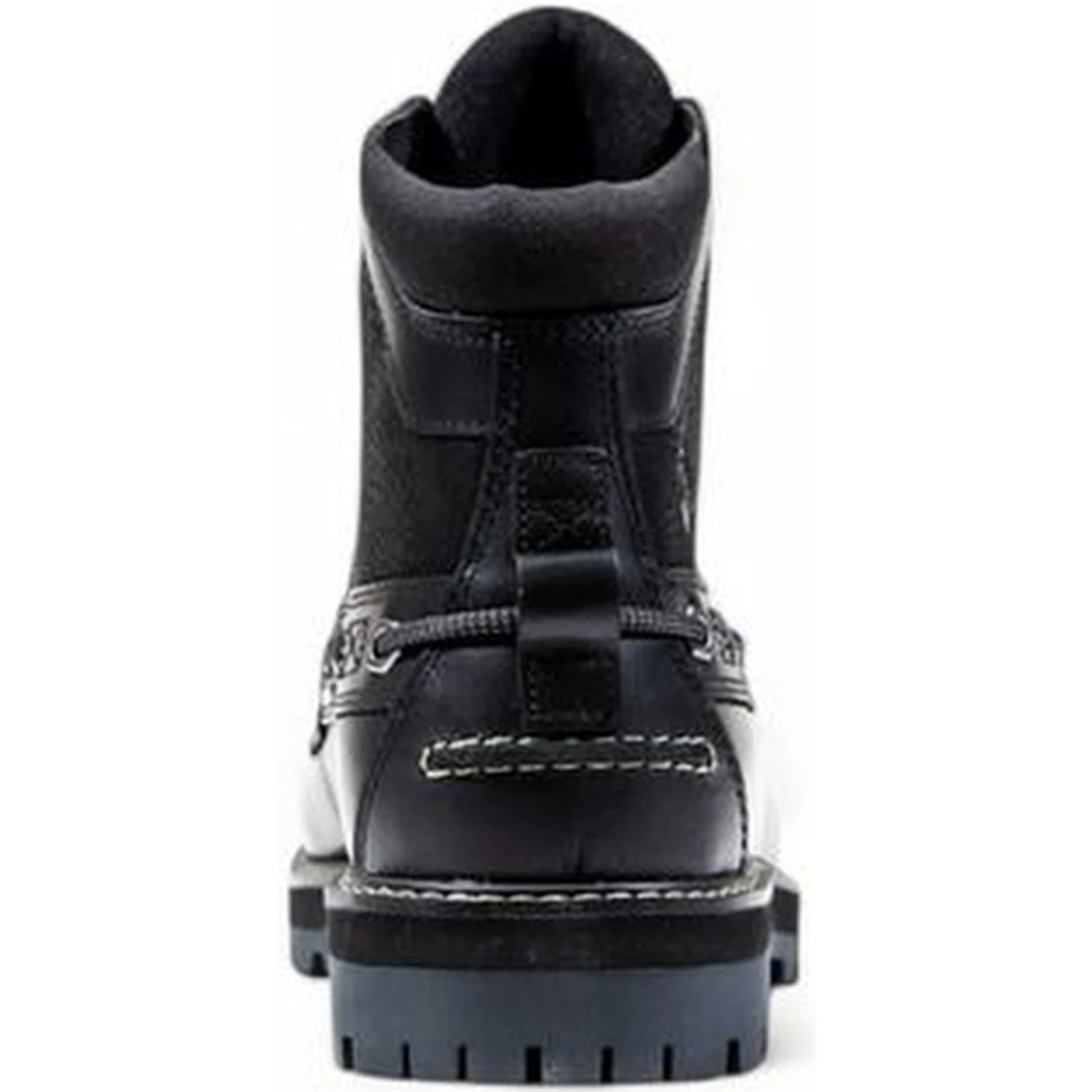 Black Leather Lace-Up Boots