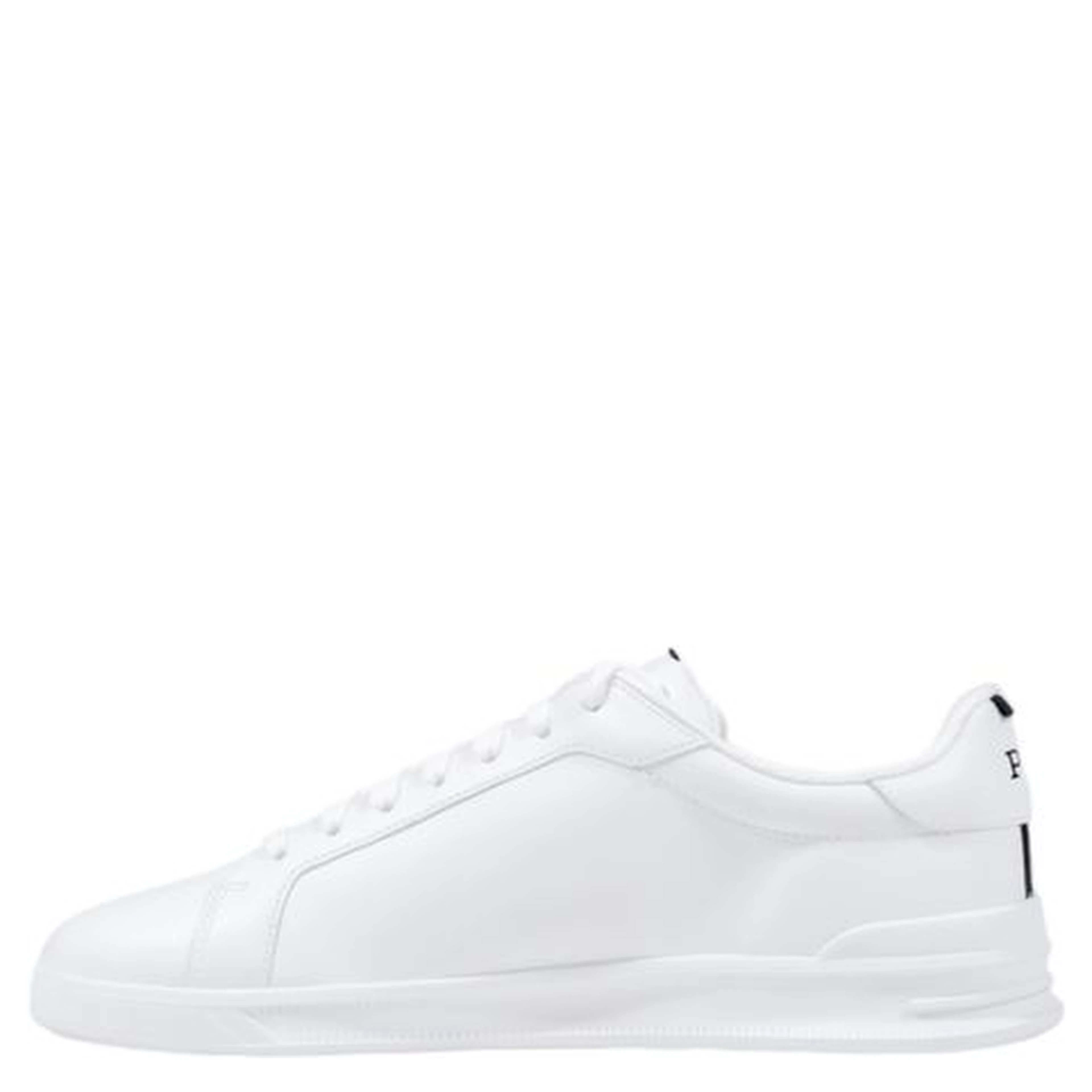 White Leather Low Top Sneakers
