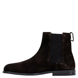 Brown Suede Leather Chelsea Boots