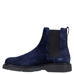 Blue Suede Leather Chelsea Boots