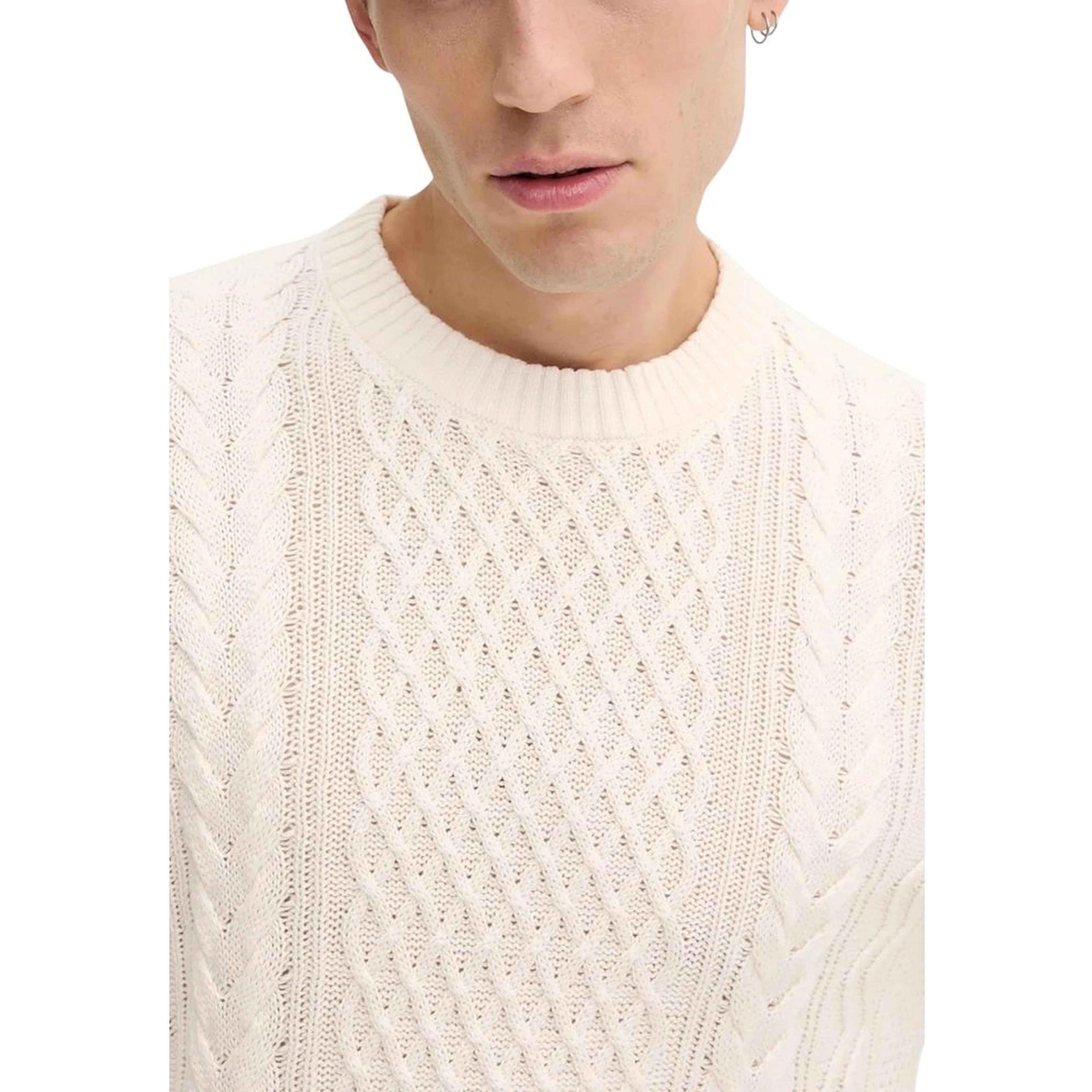 Cream Recycled Cotton Sweatshirt