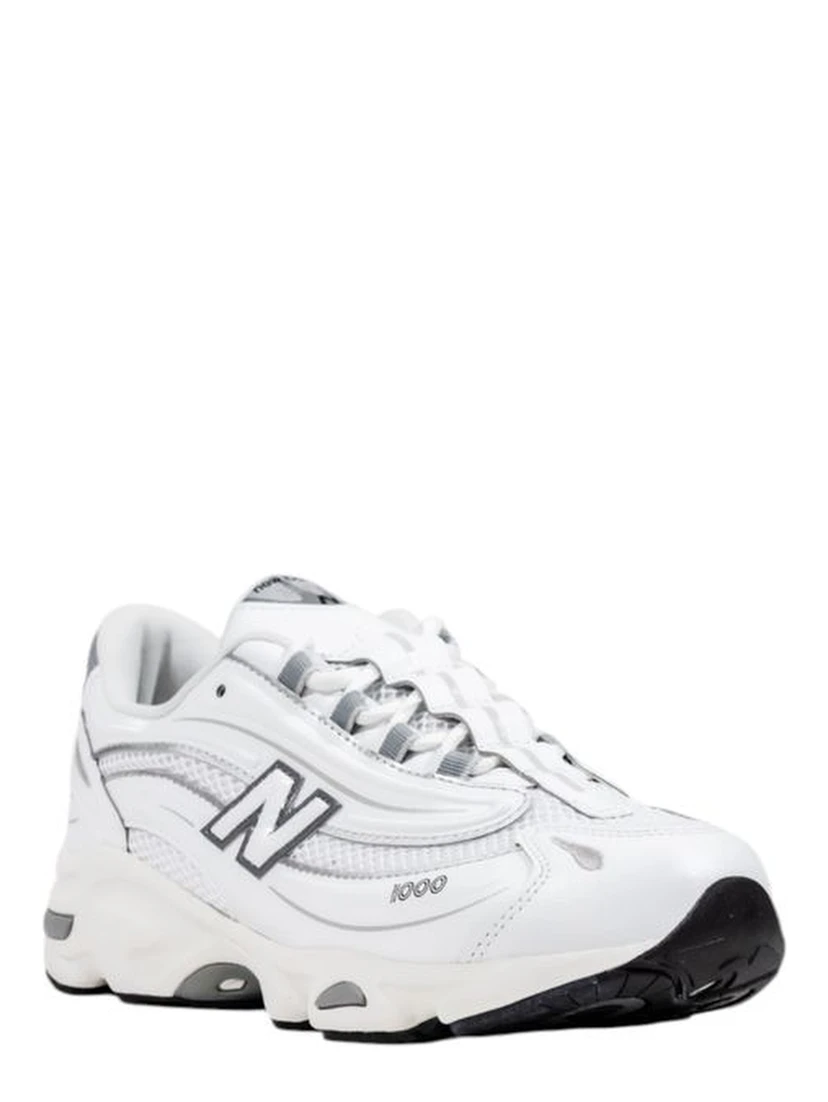White Synthetic Athletic Sneakers
