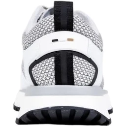 White Polyester Athletic Sneakers