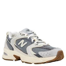 Gray Suede Leather Athletic Sneakers