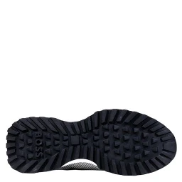 White Polyester Athletic Sneakers