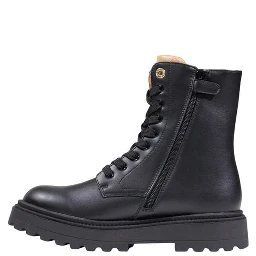Black Polyethylene Lace-Up Boots