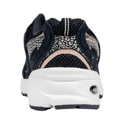 Black Suede Leather Athletic Sneakers