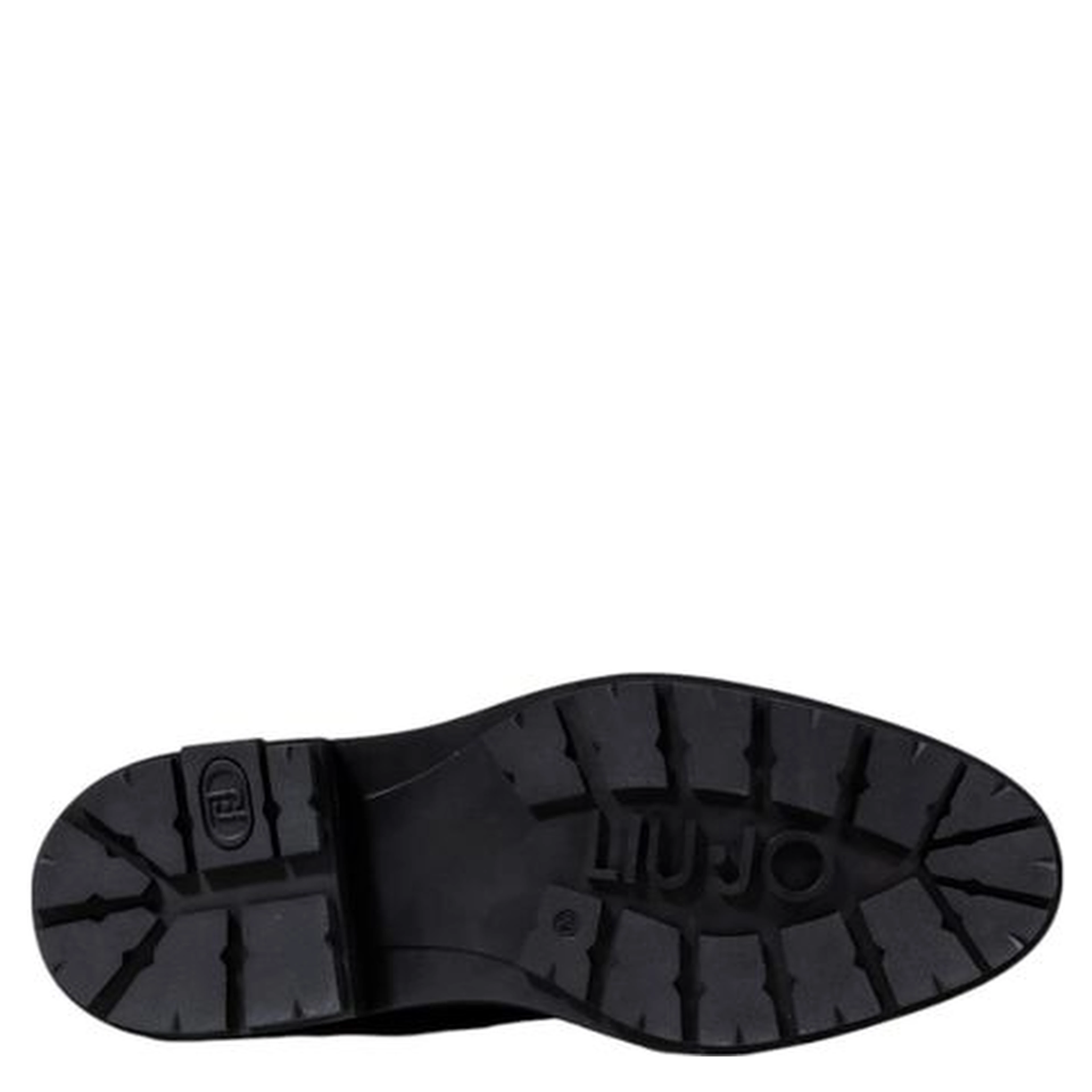 Black Artificial Leather Lace-Up Boots