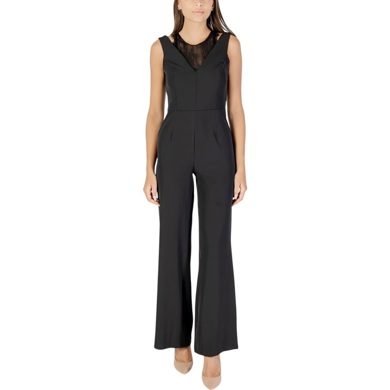 Black Polyester Jumpsuit