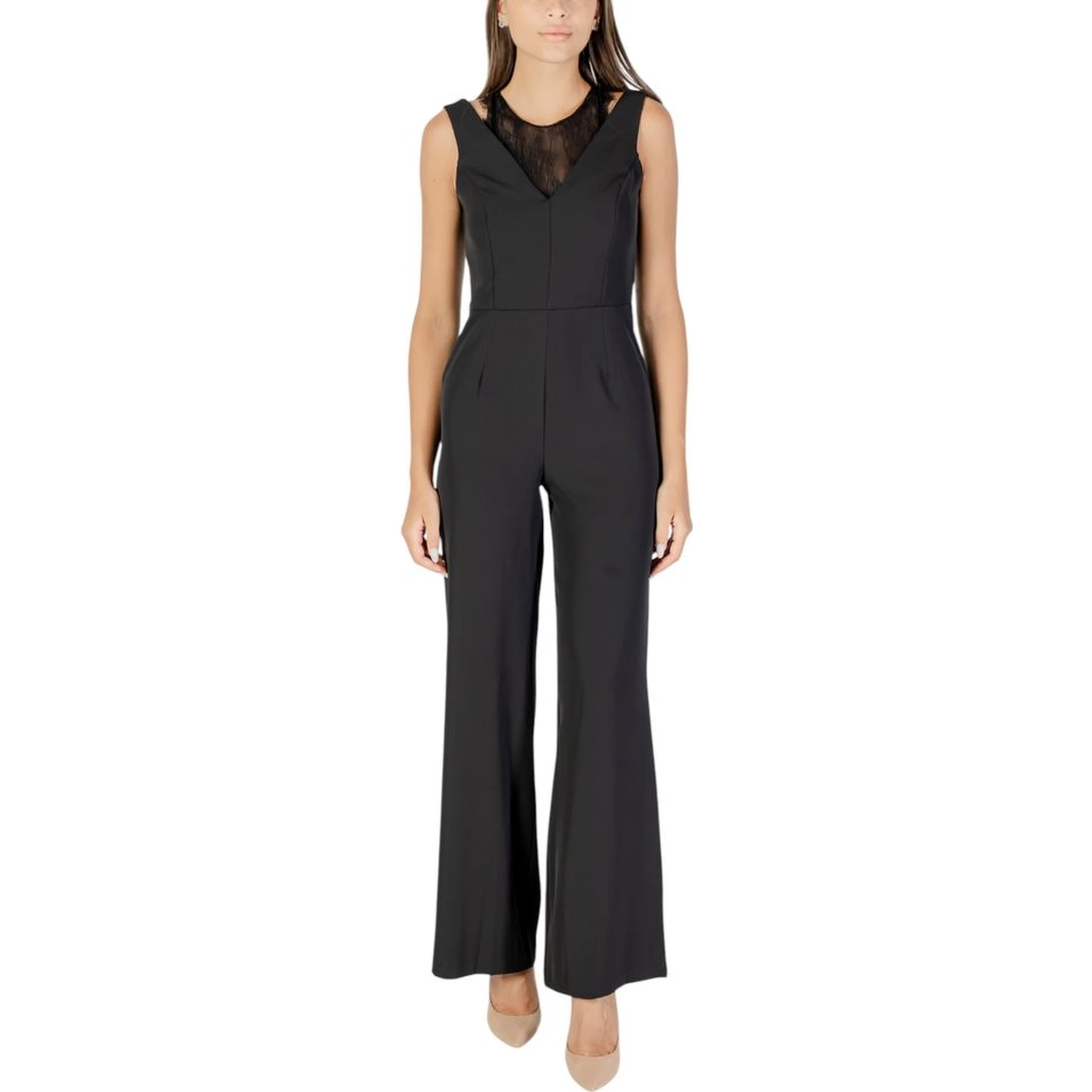 Black Polyester Jumpsuit