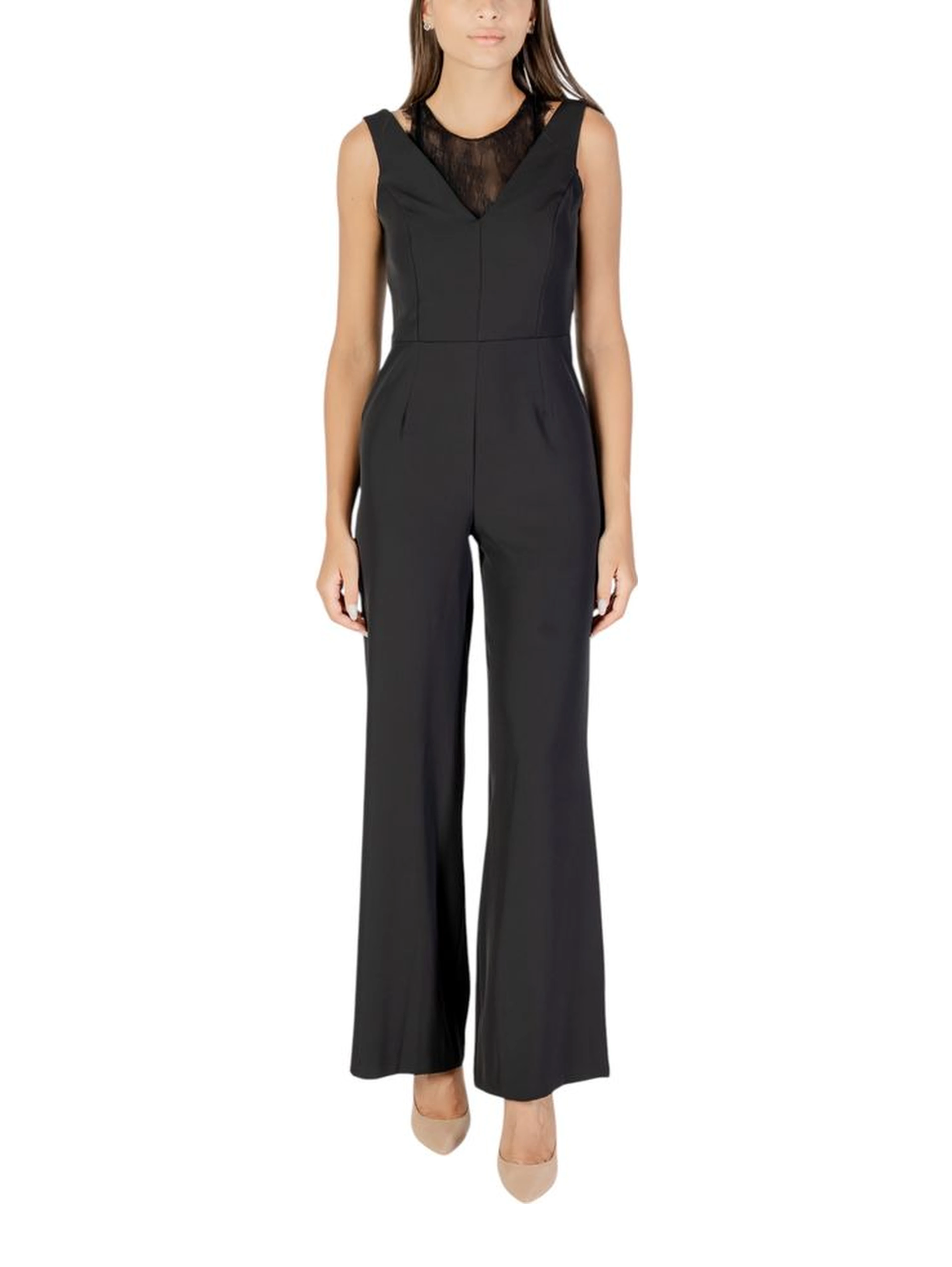 Black Polyester Jumpsuit