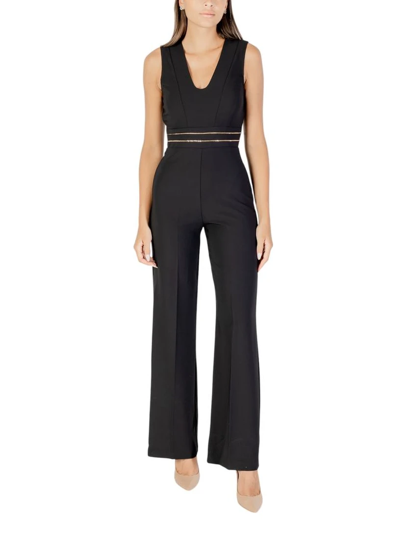 Black Polyester Jumpsuit
