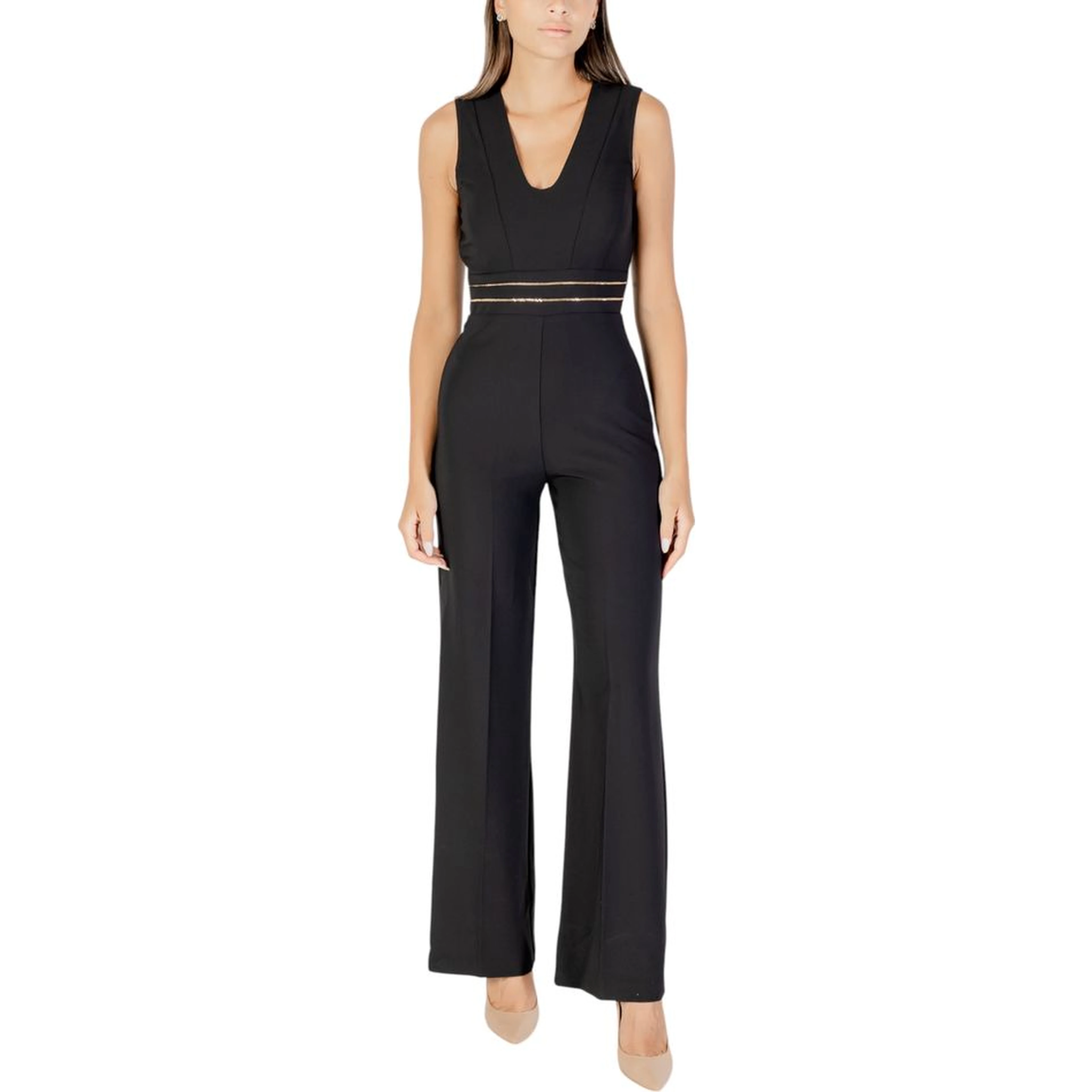 Black Polyester Jumpsuit