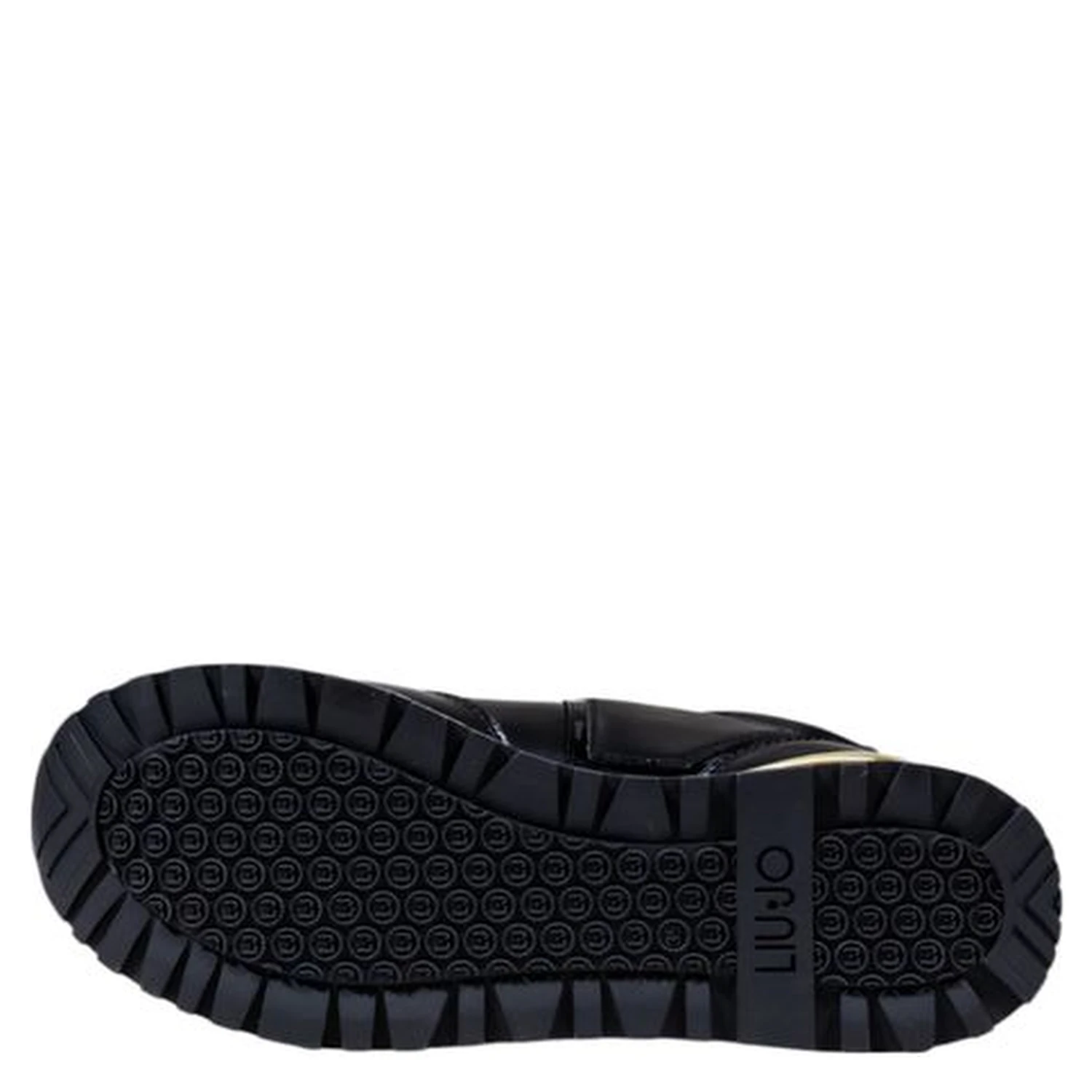 Black Artificial Leather Platform Sneakers