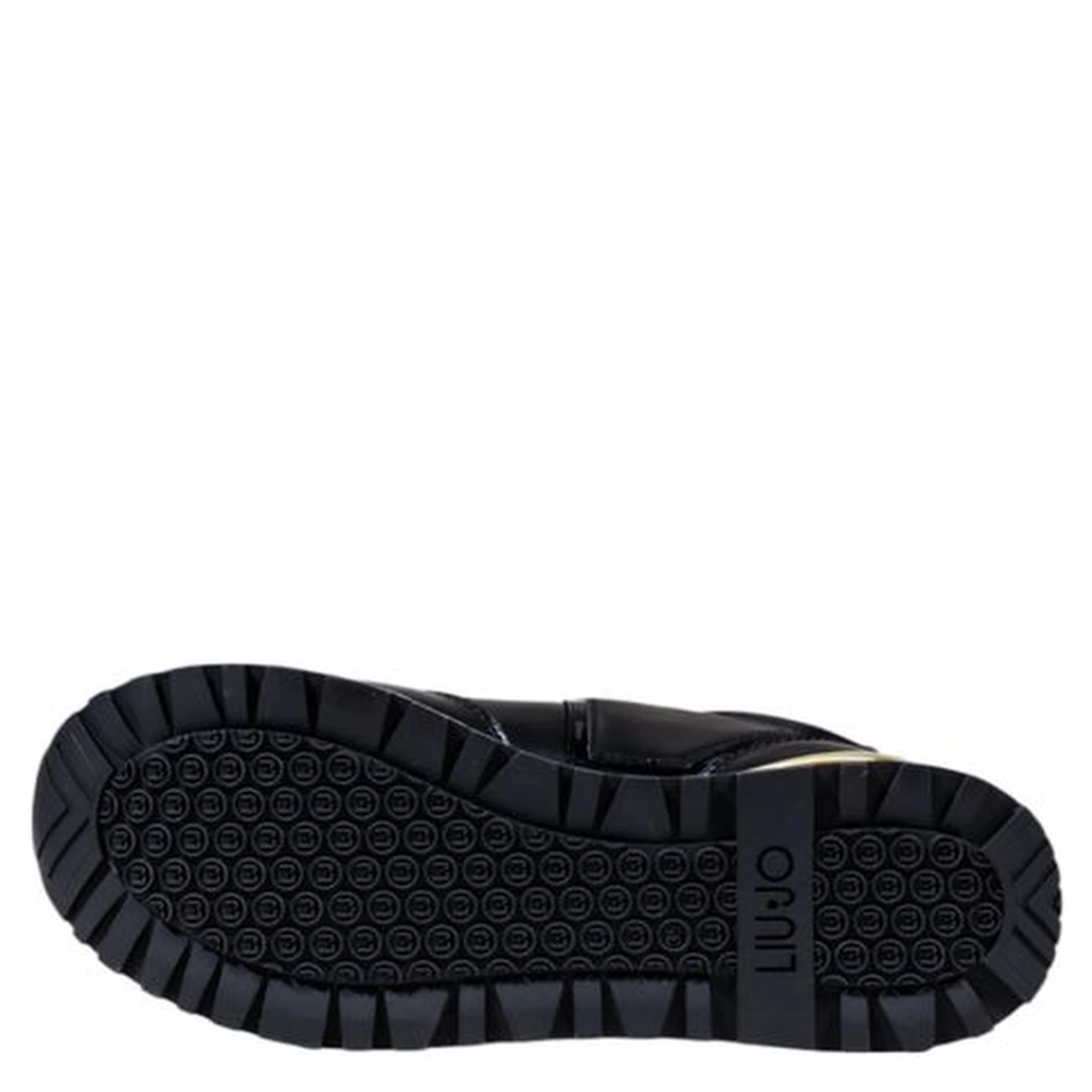 Black Artificial Leather Platform Sneakers