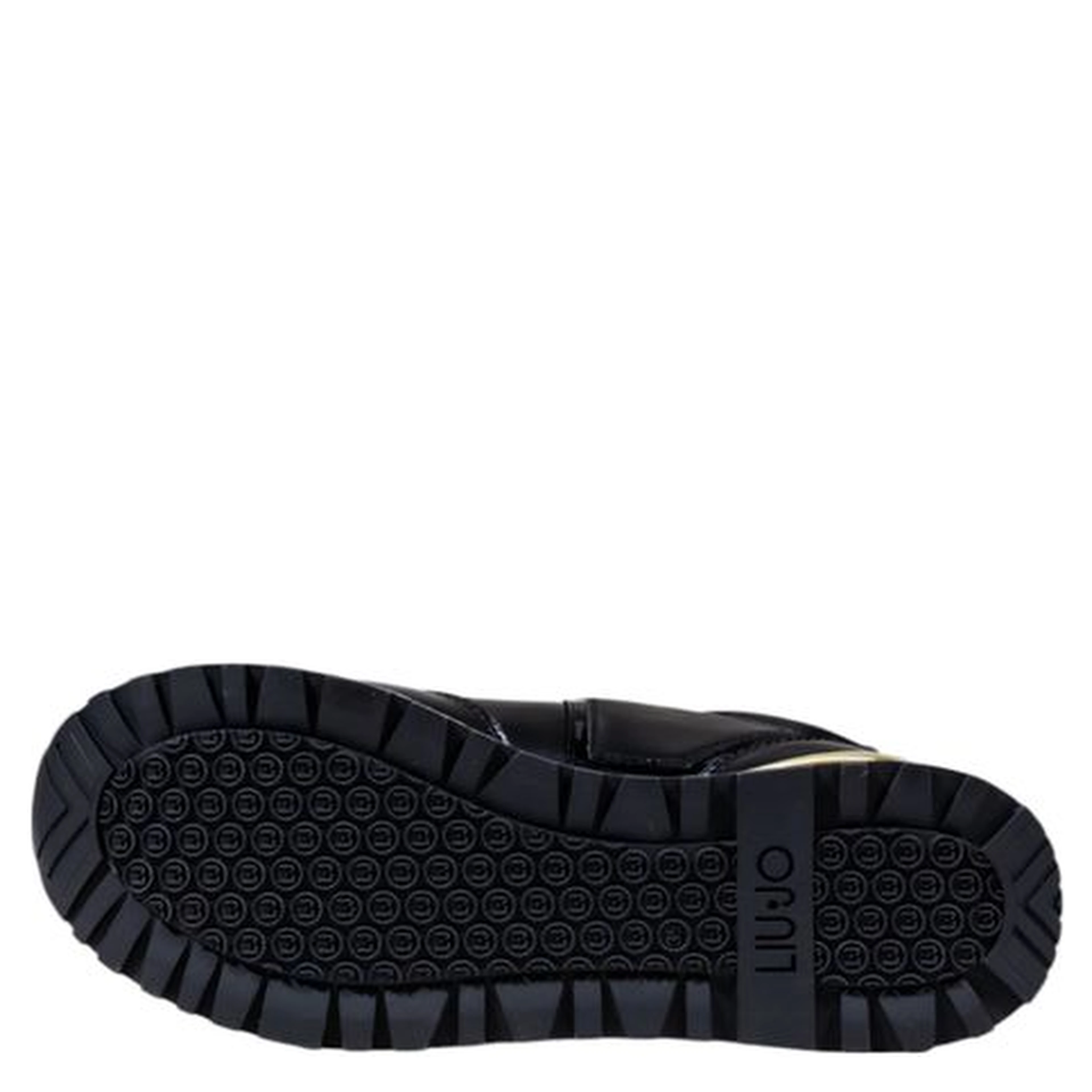 Black Artificial Leather Platform Sneakers