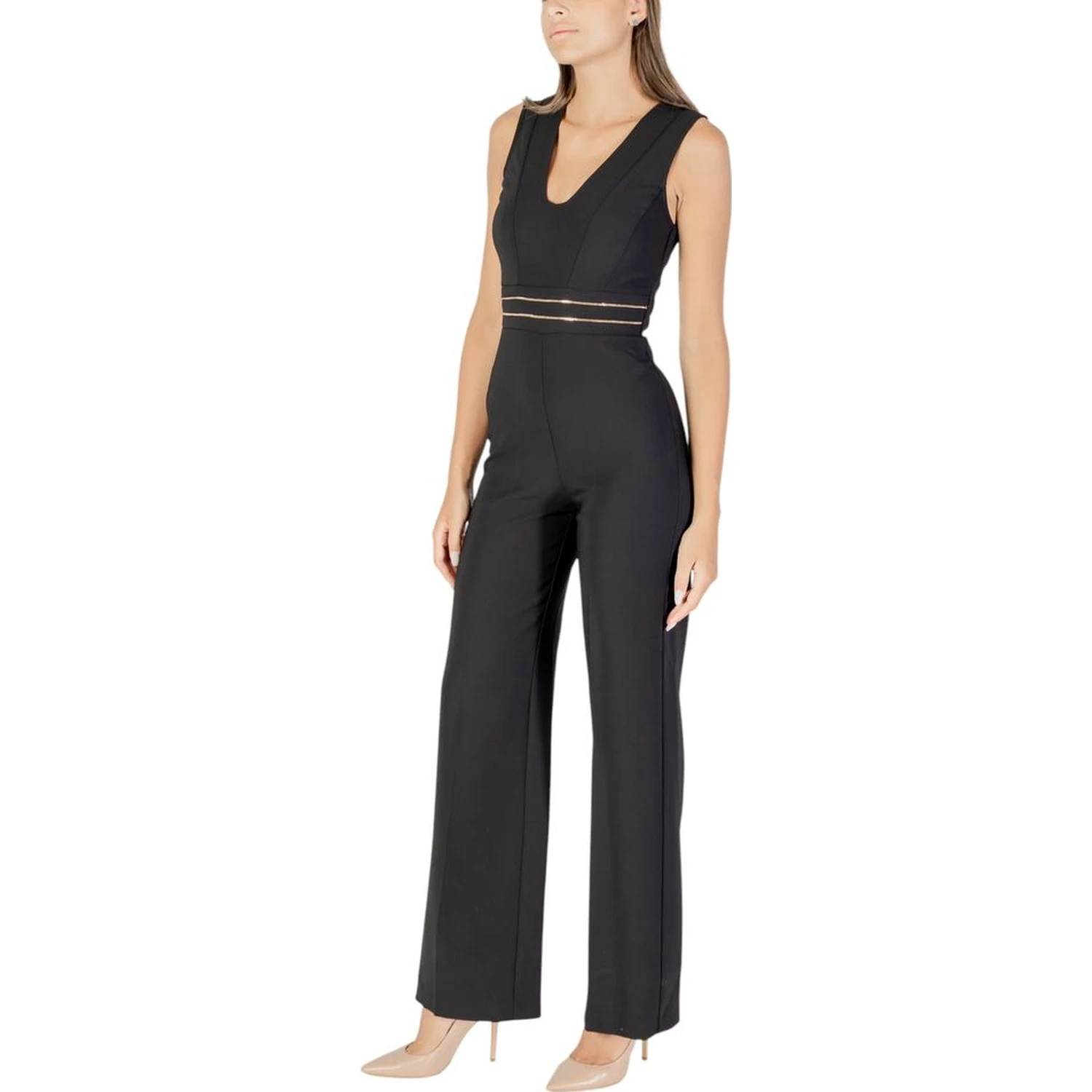 Black Polyester Jumpsuit