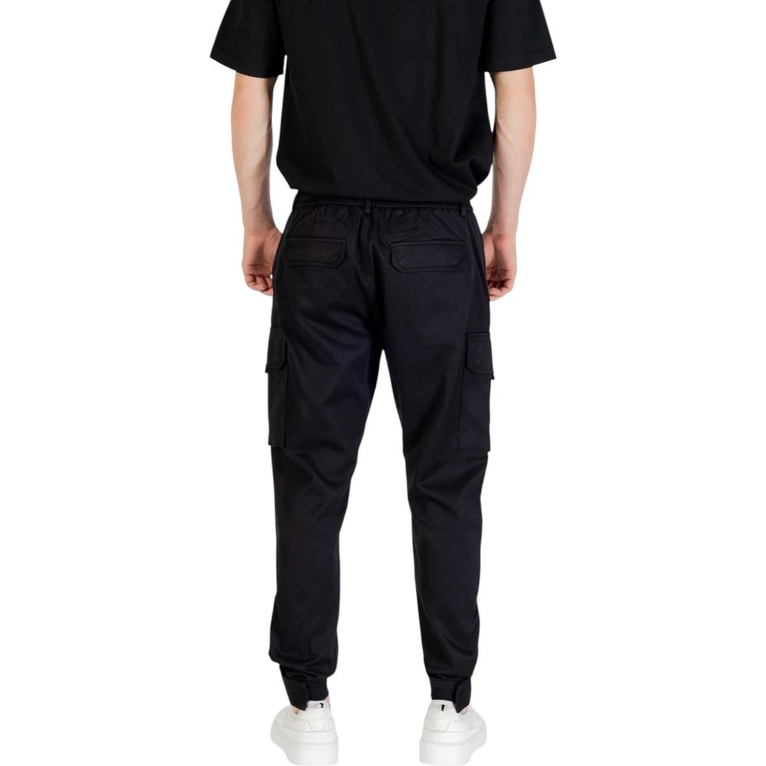 Black Viscose Casual Pants