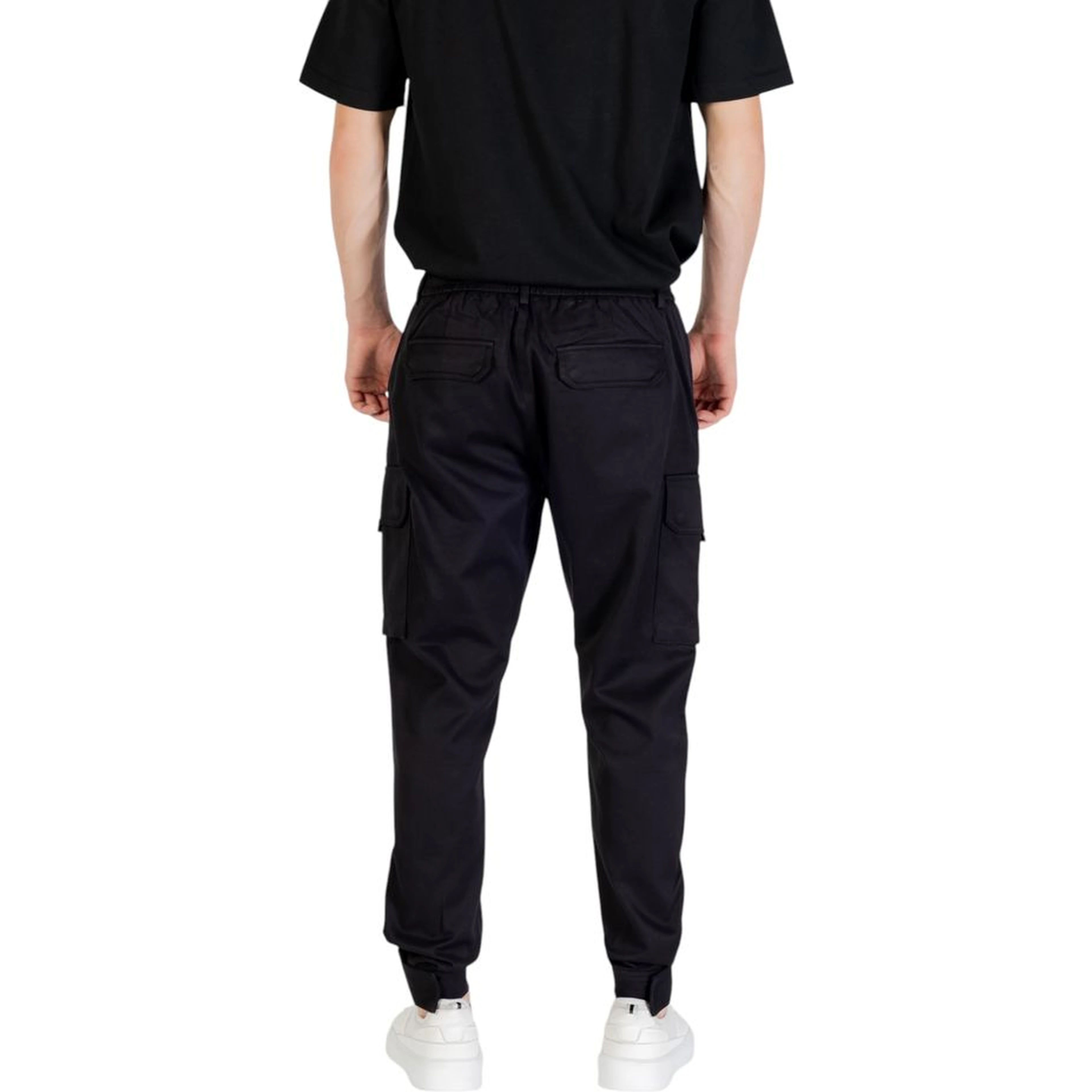 Black Viscose Casual Pants