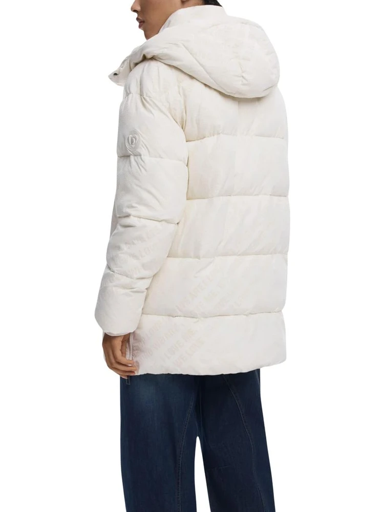 Cream Polyester Coat alternative
