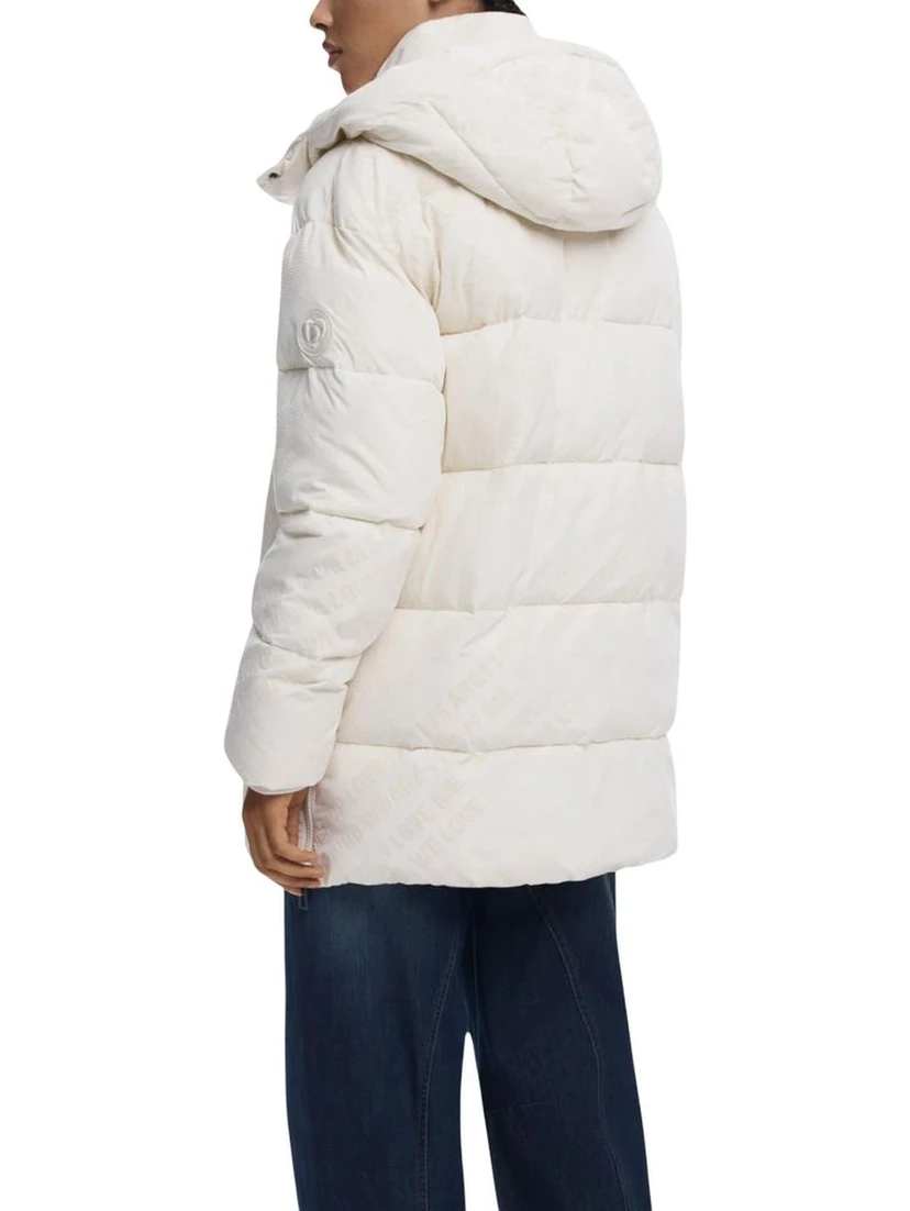 Cream Polyester Coat