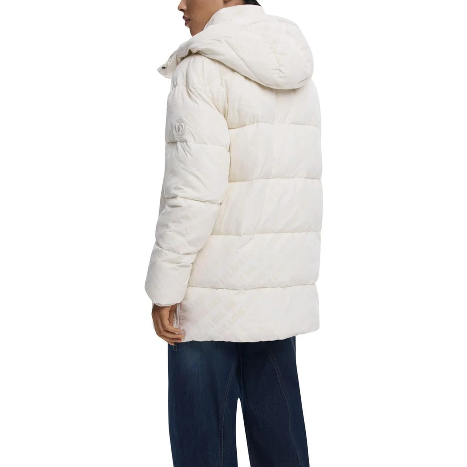 Cream Polyester Coat