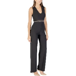 Black Polyester Jumpsuit