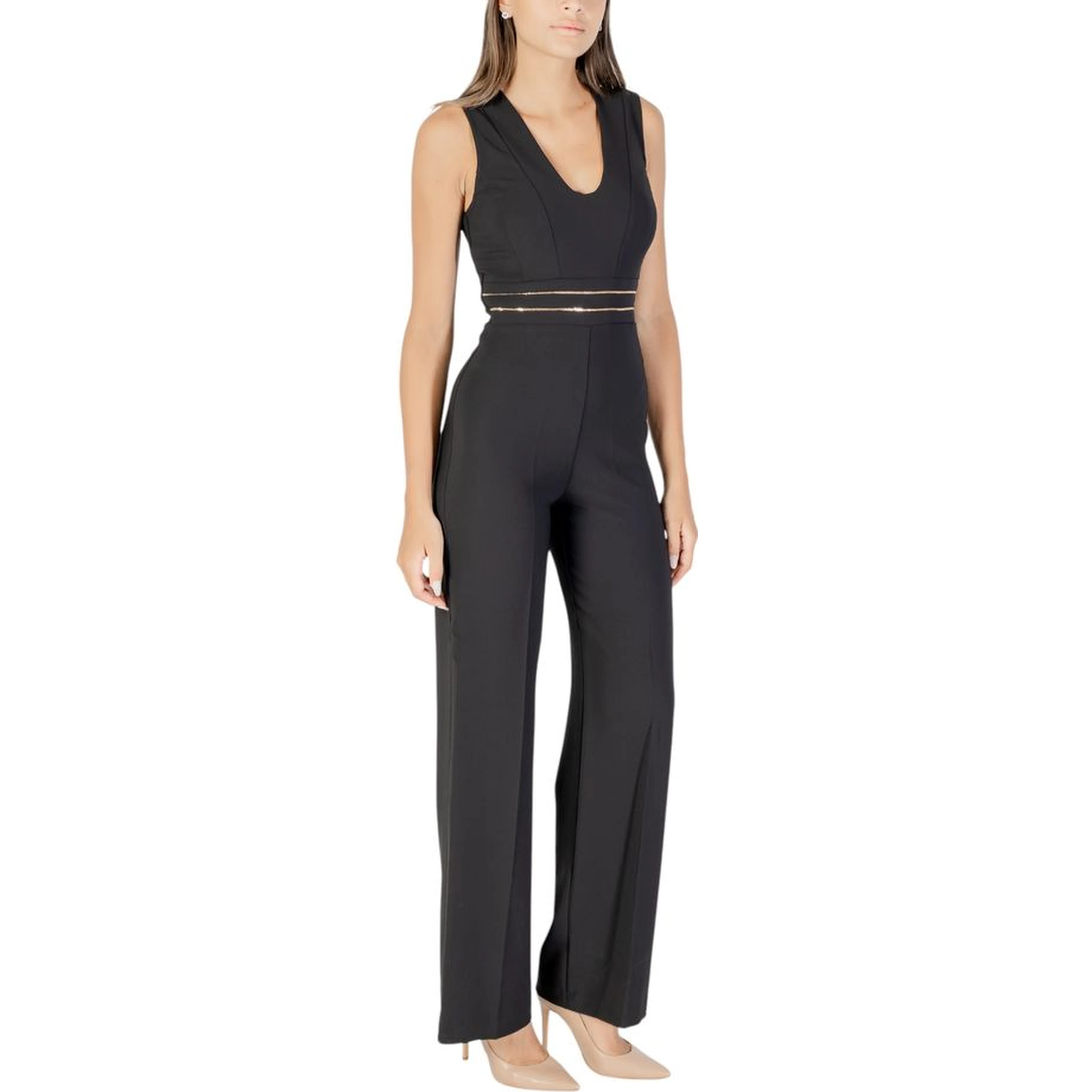 Black Polyester Jumpsuit