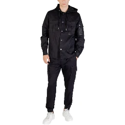 Black Viscose Casual Pants