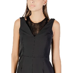 Black Polyester Jumpsuit