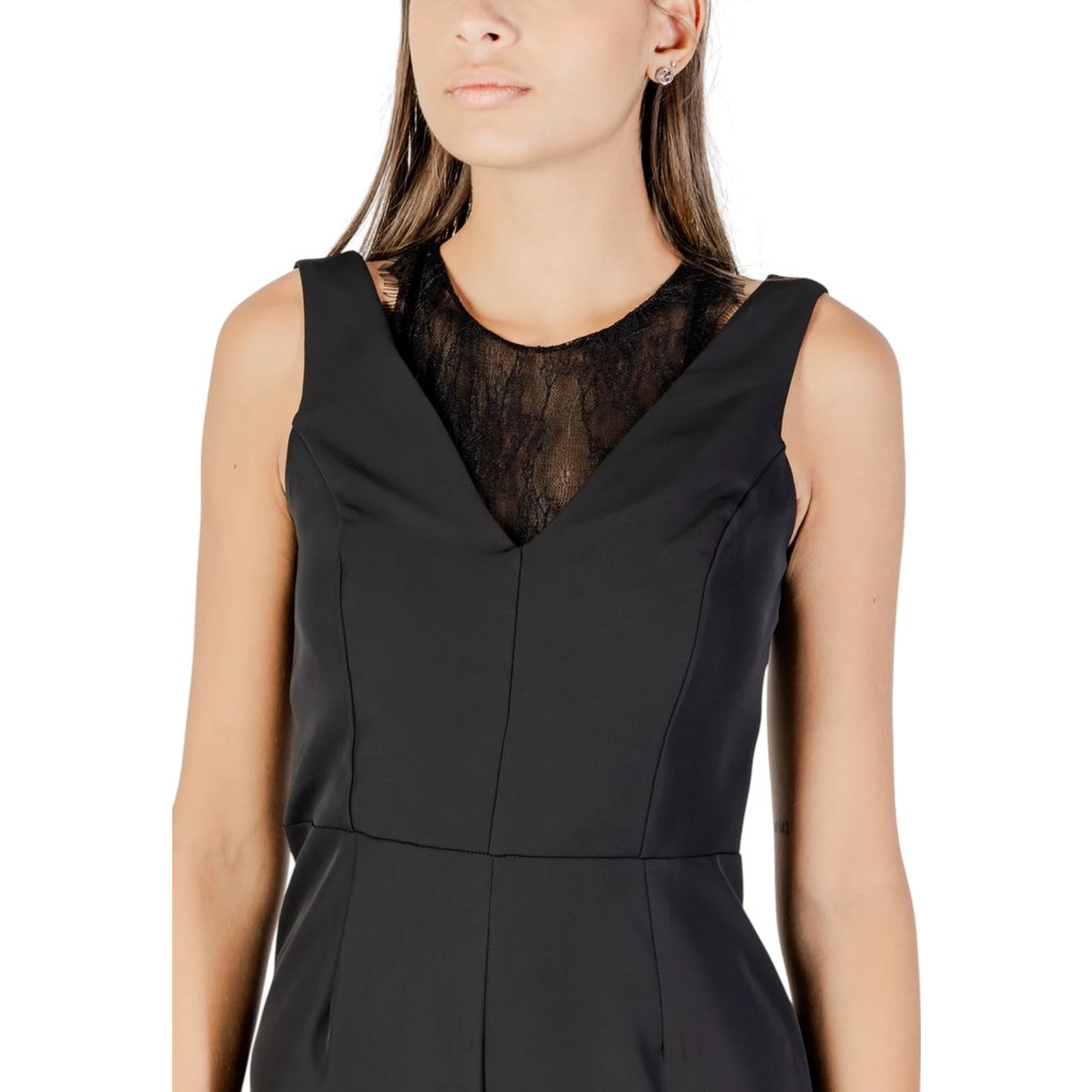 Black Polyester Jumpsuit