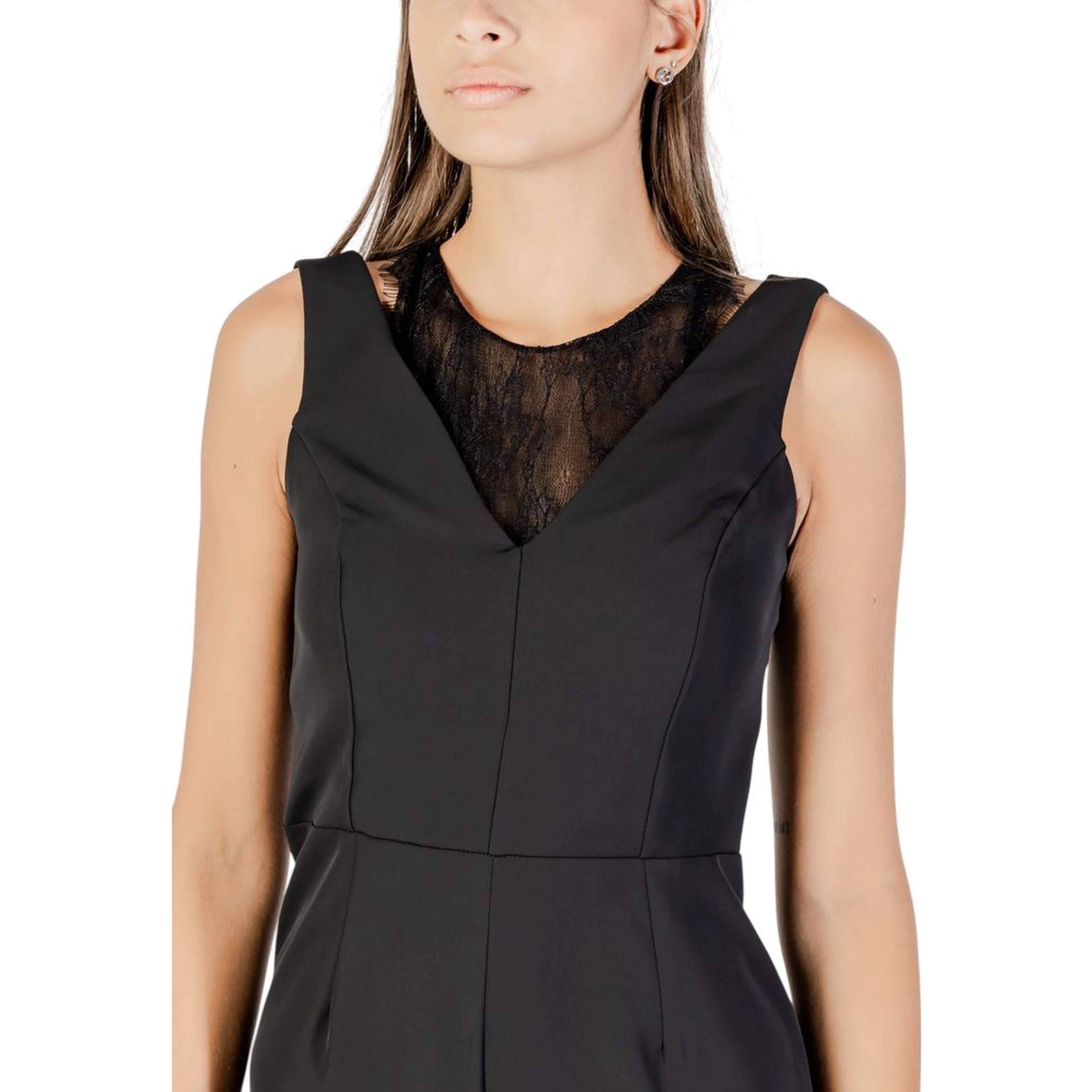 Black Polyester Jumpsuit
