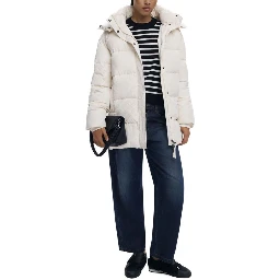 Cream Polyester Coat