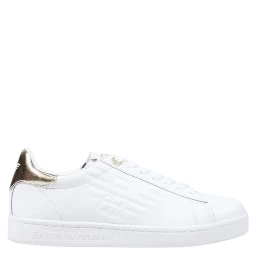 White Leather Low Top Sneakers