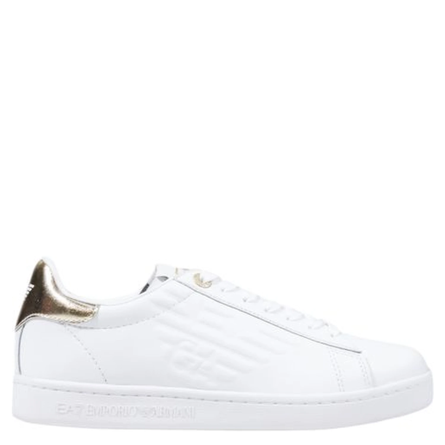White Leather Low Top Sneakers