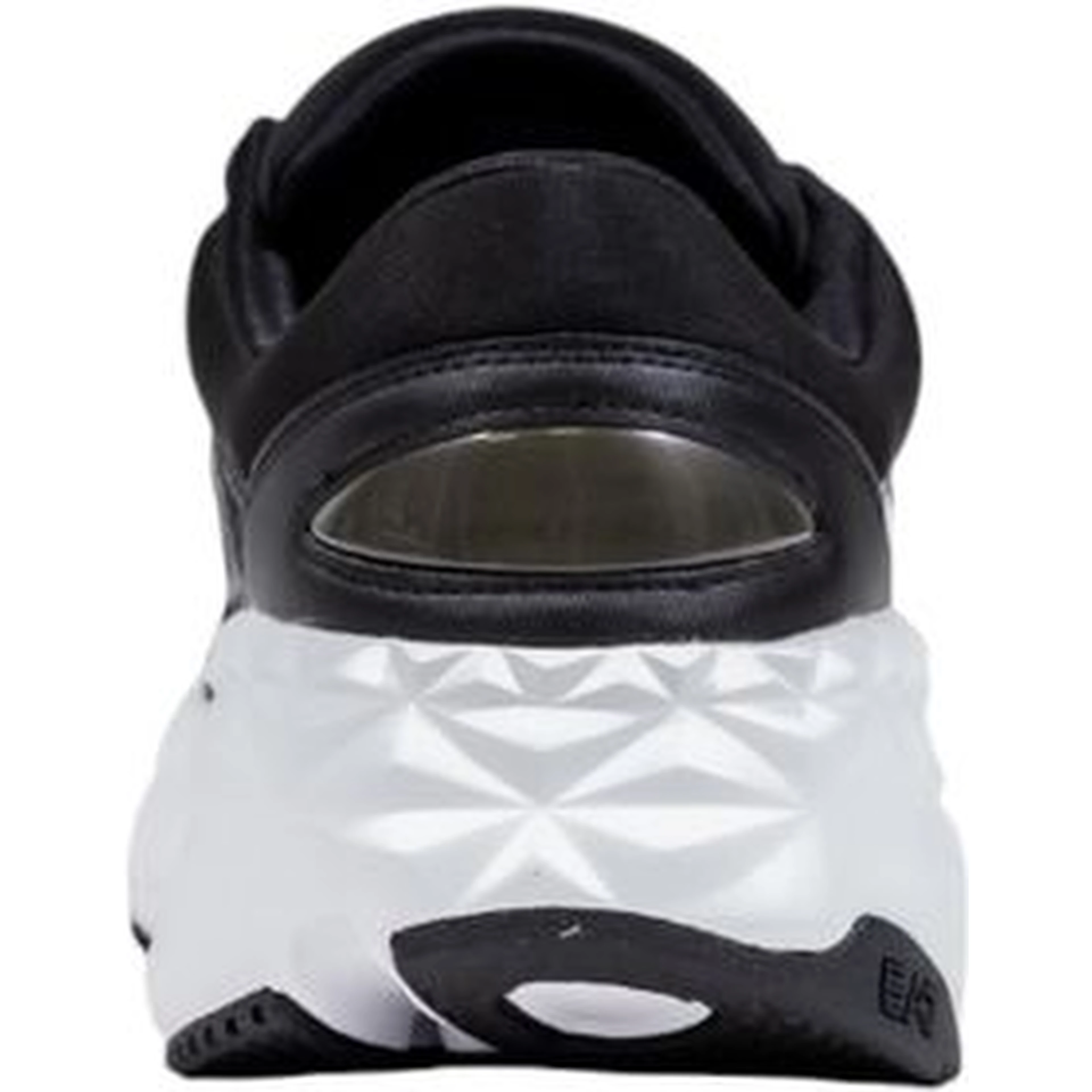 Black And White Polyester Athletic Sneakers