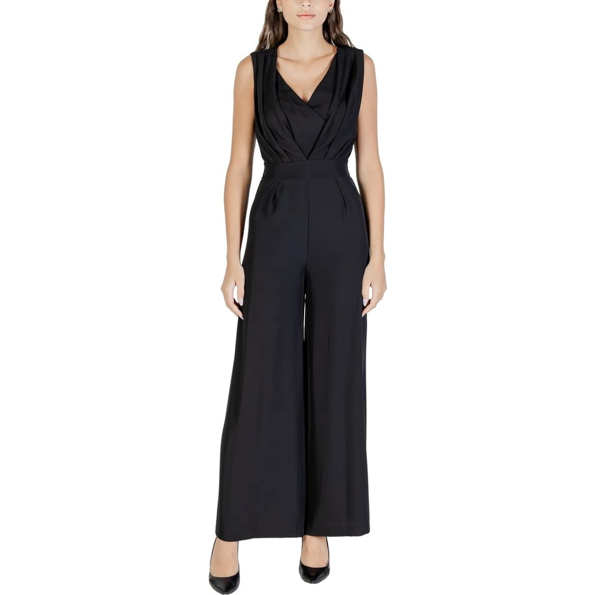 Black Polyester Jumpsuit