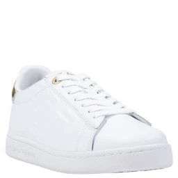 White Leather Low Top Sneakers