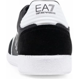 Black And White Leather Athletic Sneakers