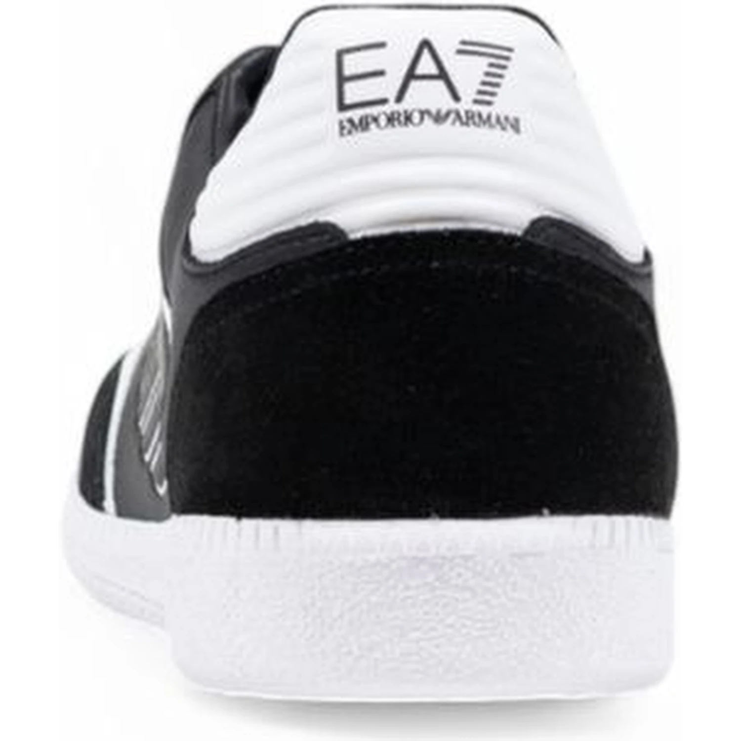 Black And White Leather Athletic Sneakers