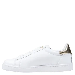 White Leather Low Top Sneakers