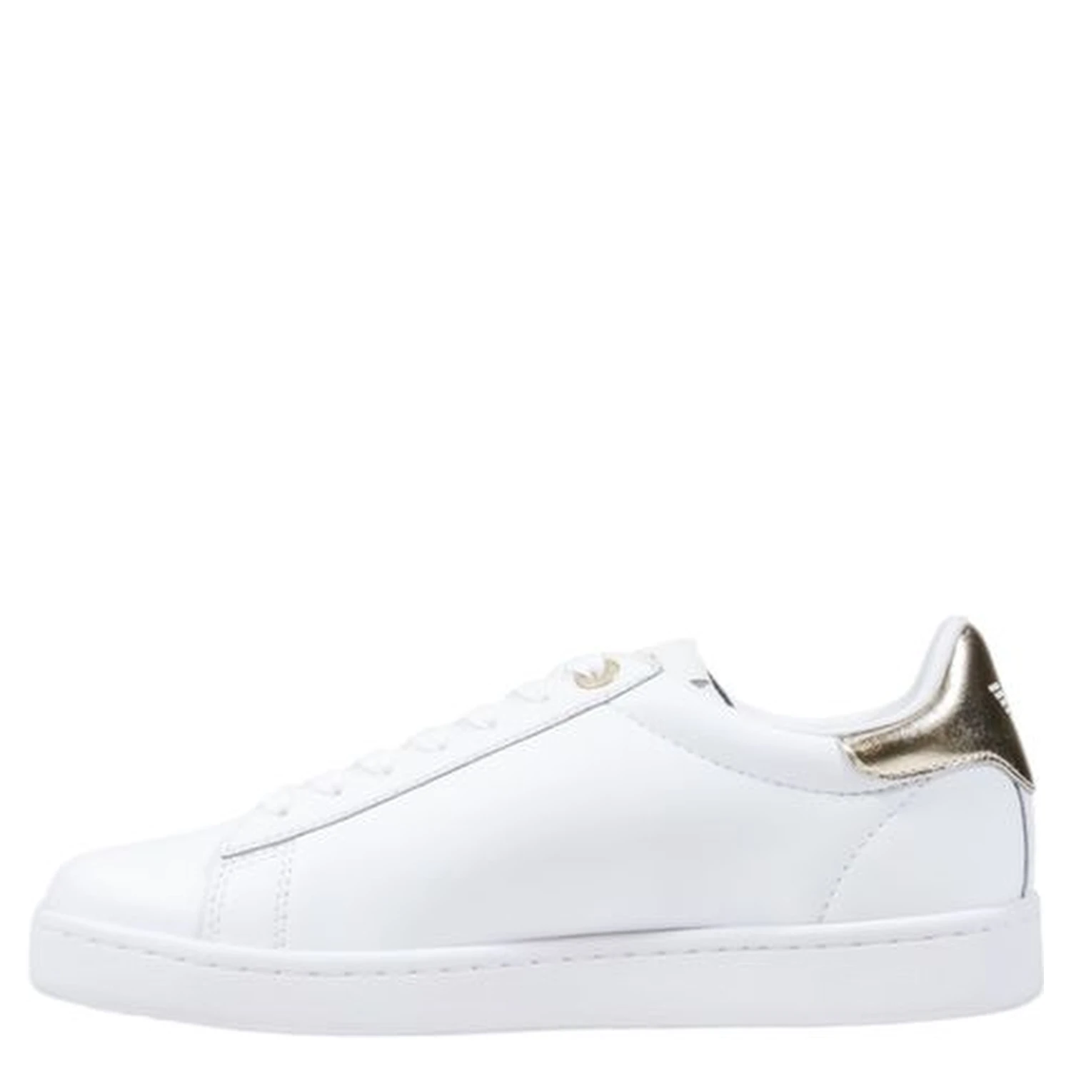 White Leather Low Top Sneakers