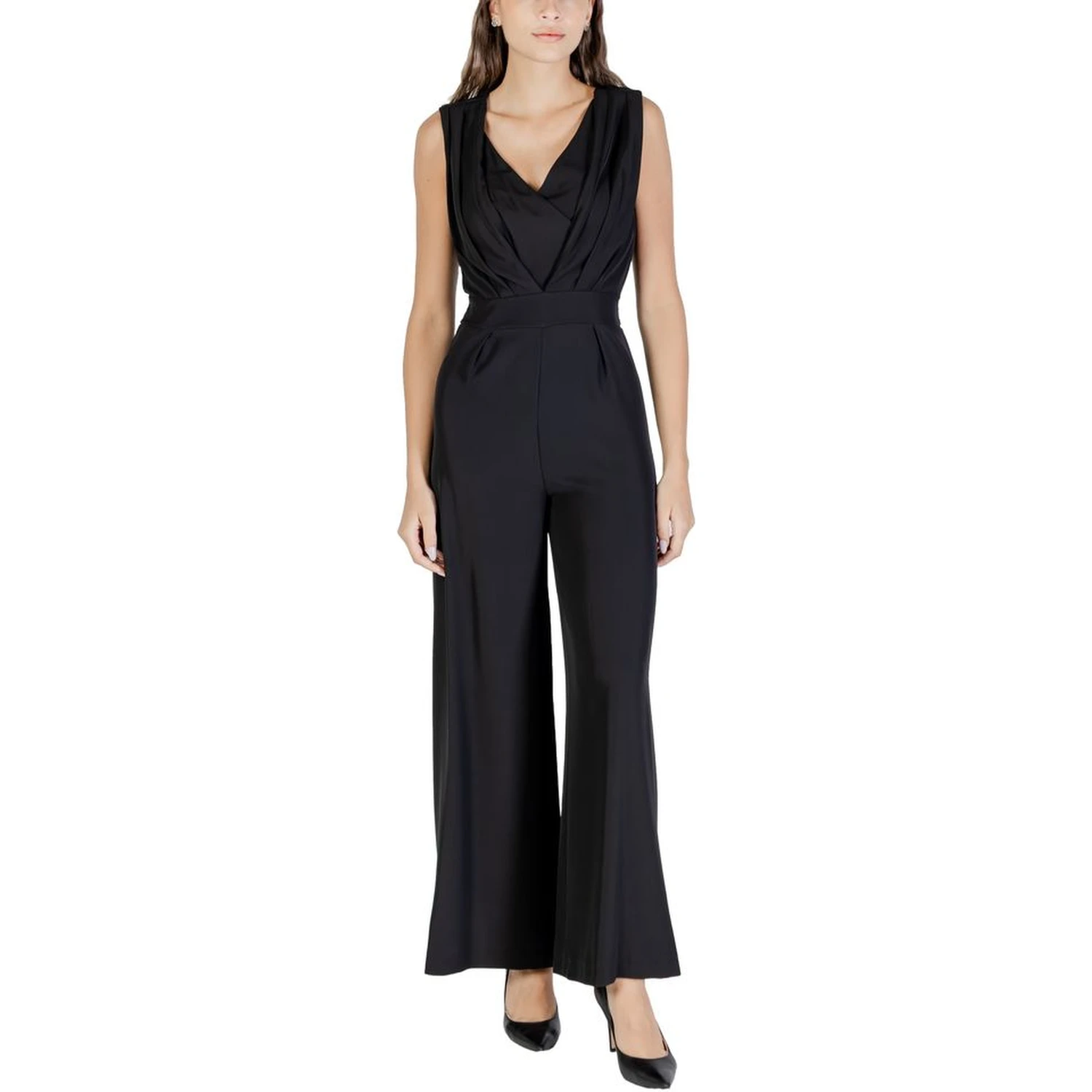 Black Polyester Jumpsuit