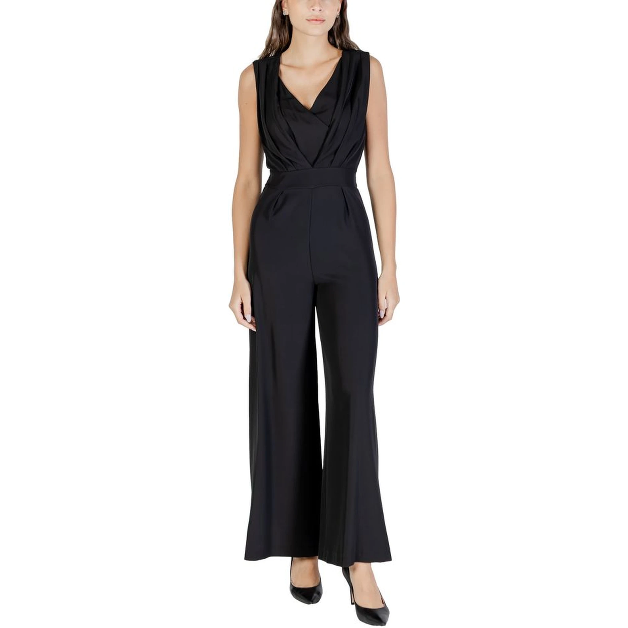 Black Polyester Jumpsuit