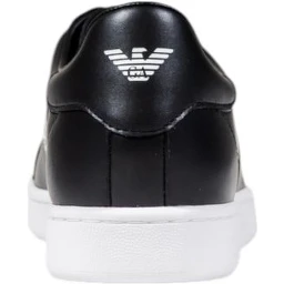Black And White Leather Sneakers