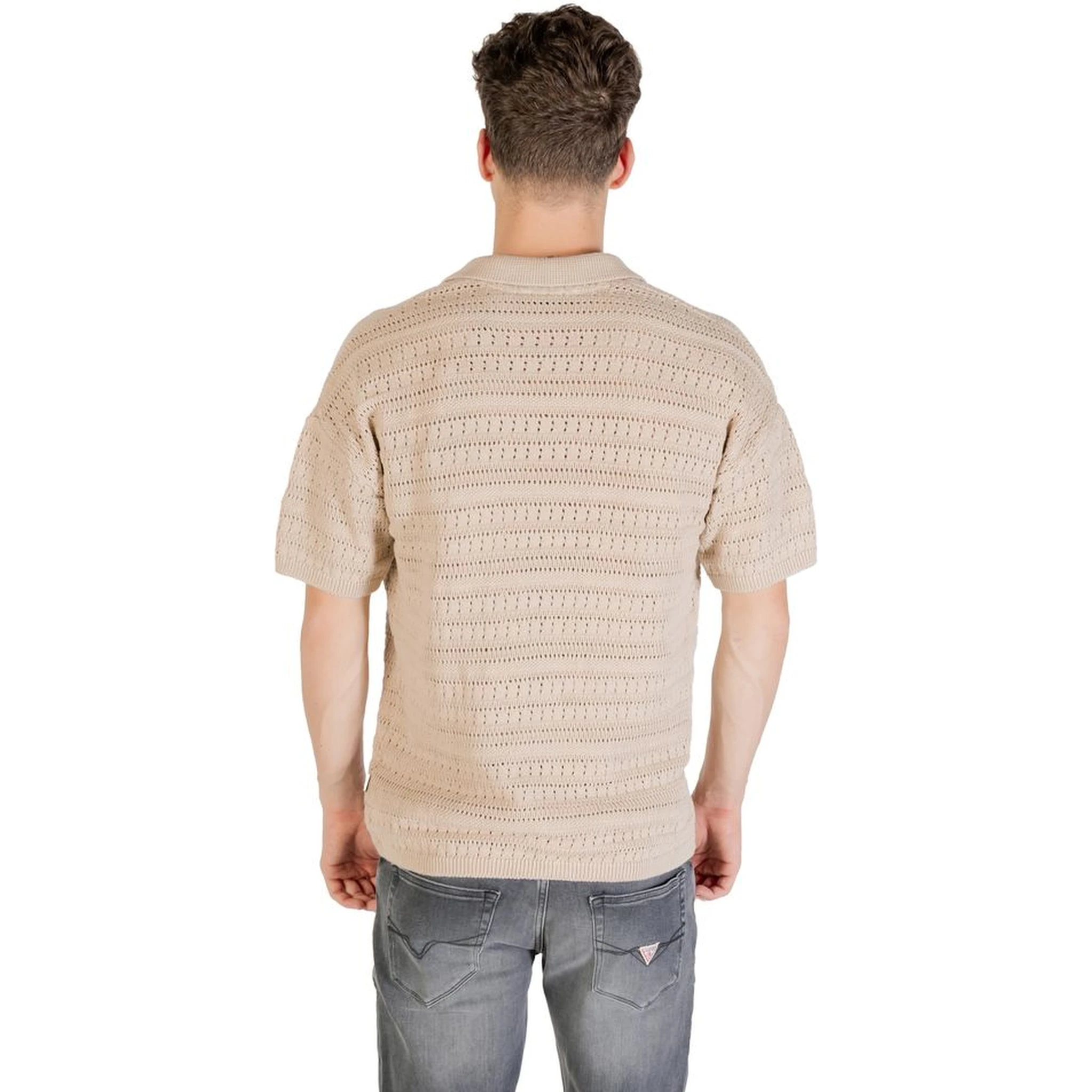 Beige Cotton Shortsleeve Shirt