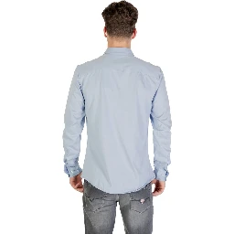Blue Cotton Dress Shirt