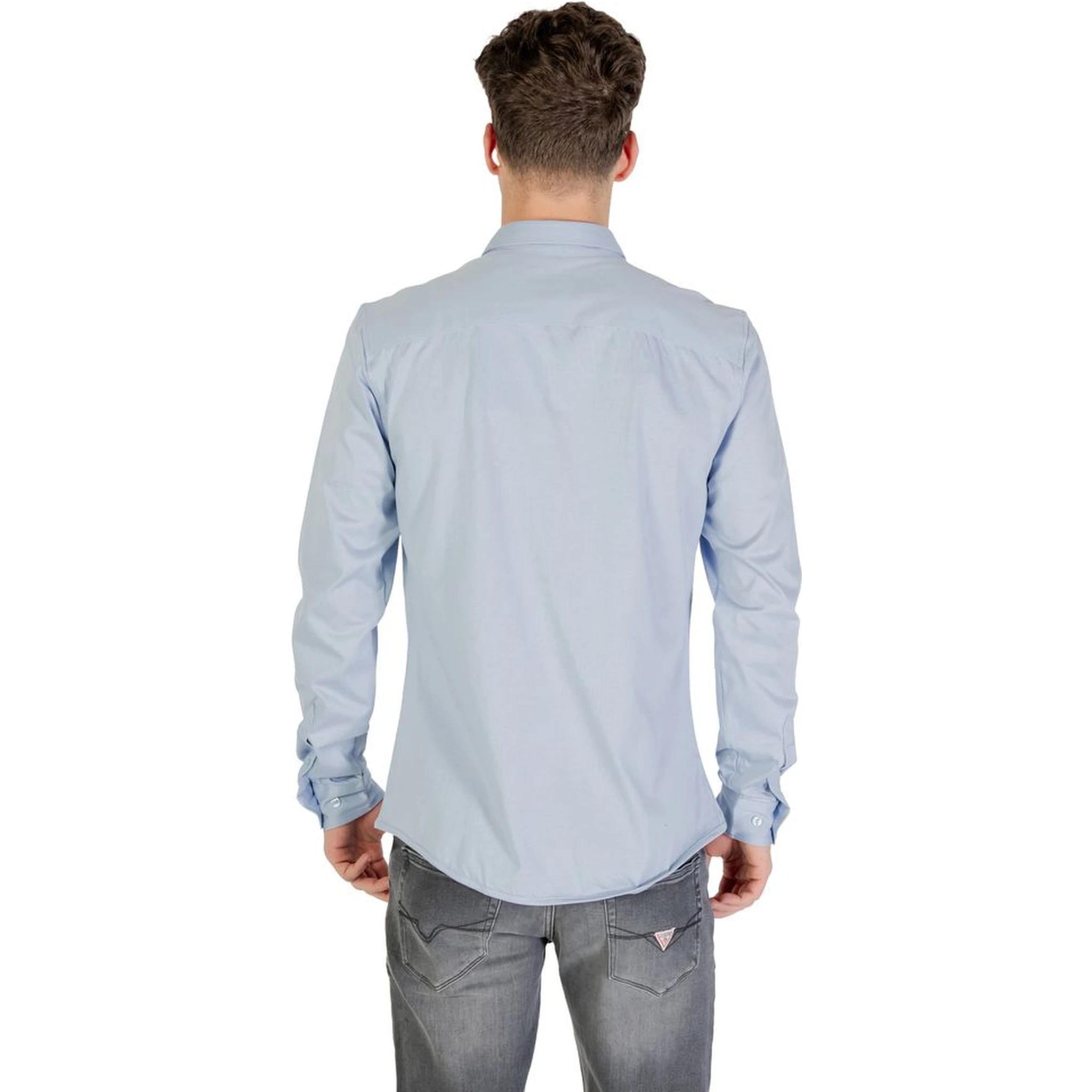 Blue Cotton Dress Shirt