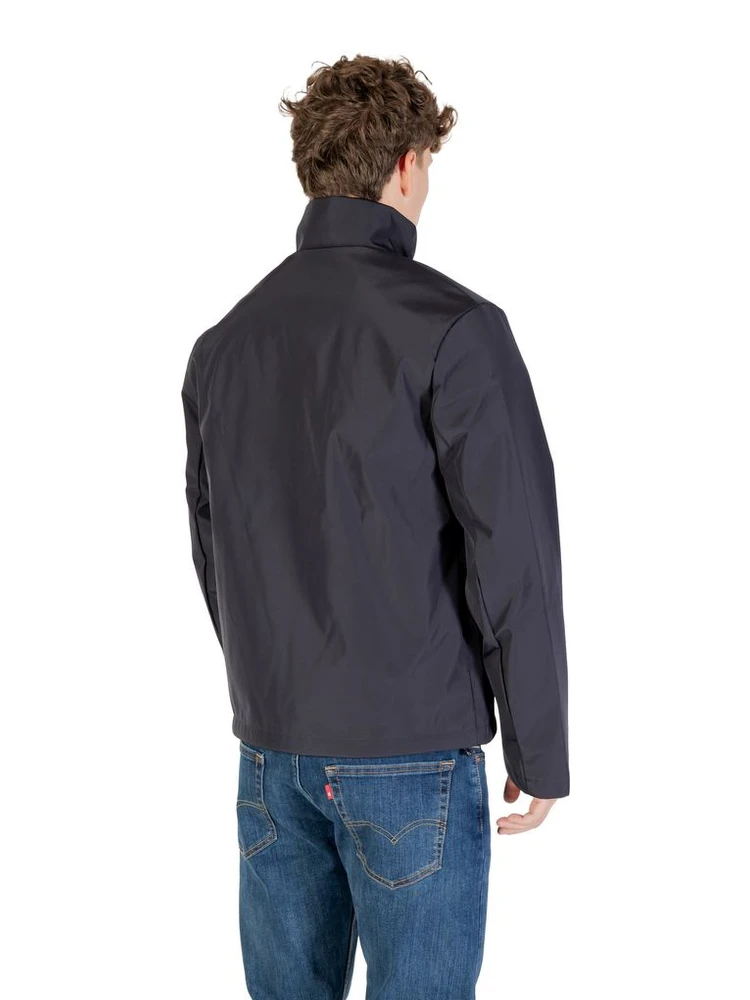 Blue Polyester Full-Length Jacket alternative